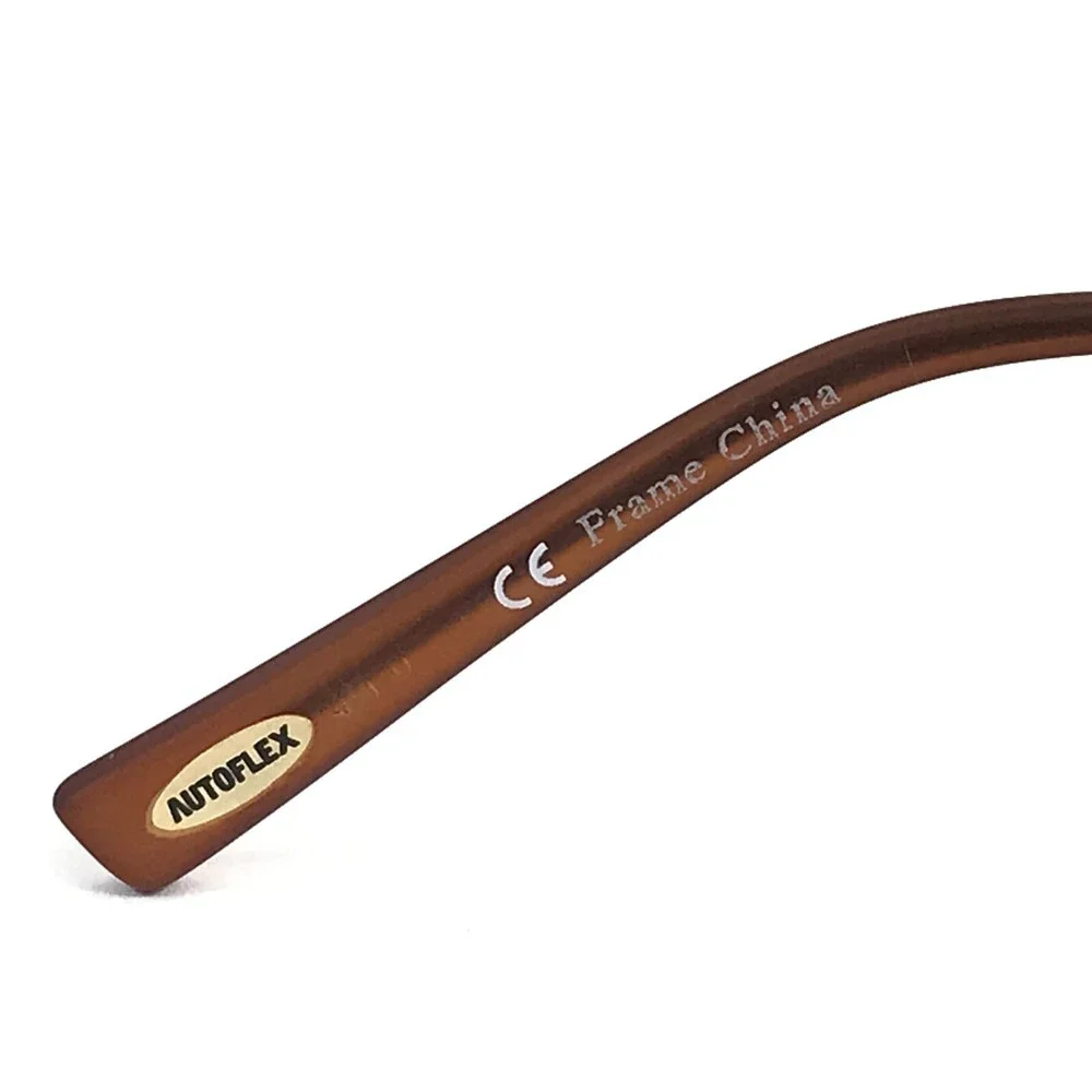 Autoflex Eyeglasses Frames SIR DUKE 210 Satin Brown Square Half Rim 51-19-140